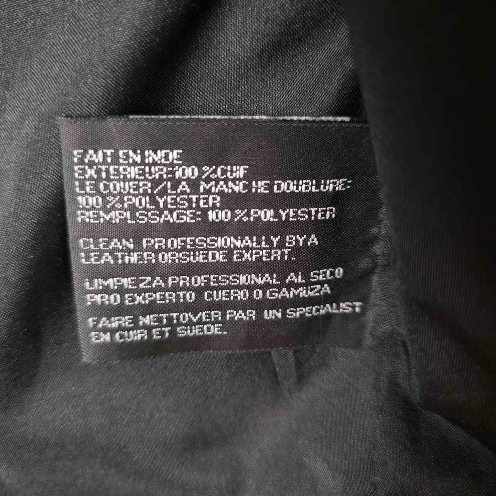 Vintage Phase 2 Leather Vest Men's L Large Black Motorcycle Waistcoat Pockets - Picture 10 of 13